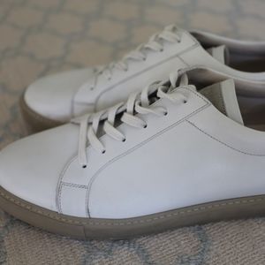 White leather sneakers